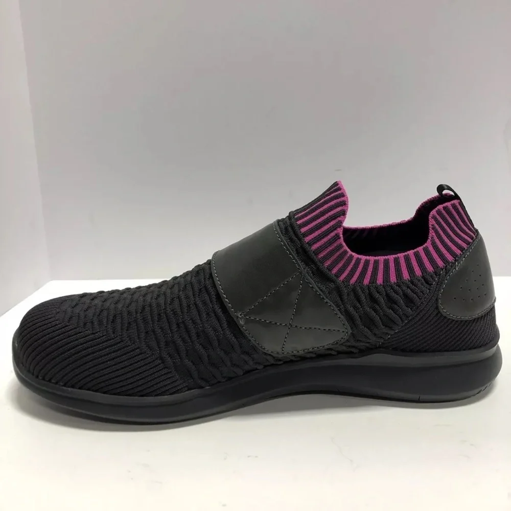 Propet Women’s Travelbound Strap Sneakers Gray, Size 12 Wide